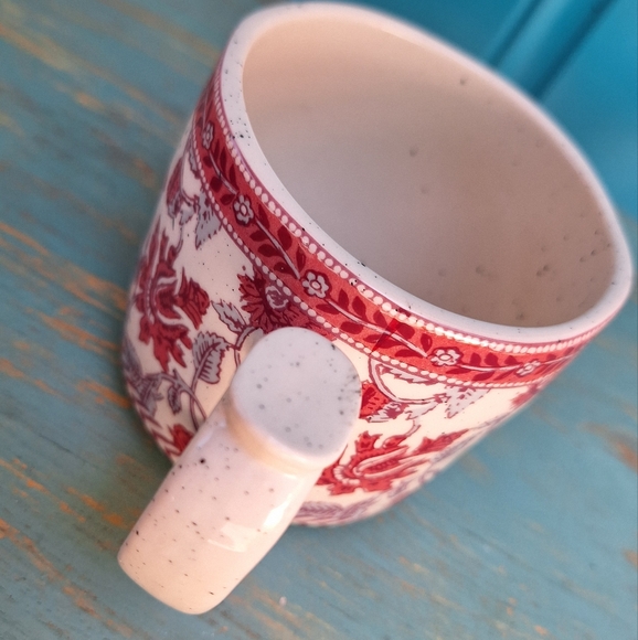J Mug Anthropologie Coffee Cup Vintage Mugs Pink Ornate Speckled Stone - Picture 8 of 17